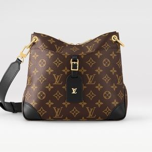 NWOT LOUIS VUITTON ODÉON PM MONOGRAM STYLE BLACK LEATHER. NEW AND UNUSED.